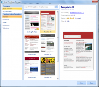 Email templates manager